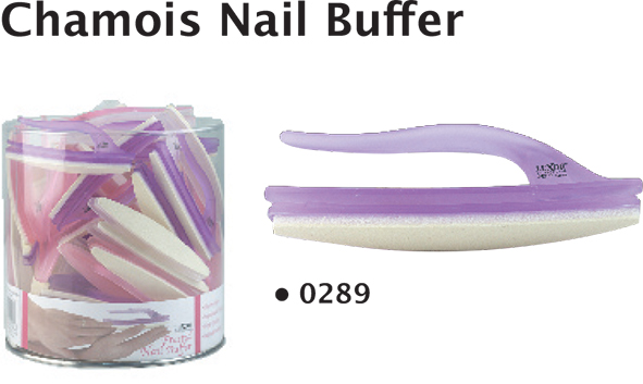 Luxor Professional Ergonomic Chamois Nail Buffer in Assorted Frosted ...